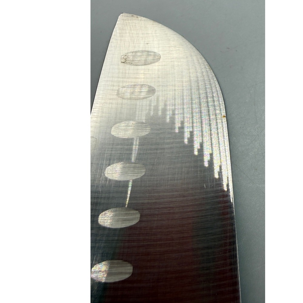 Sabatier 21C890 2 Piece Knife Set 7in Santoku 8in Slicer Damascus Etched Steel - Picture 10 of 16